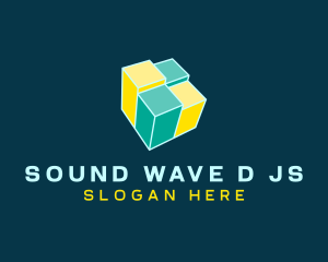 3D Business Cube logo design