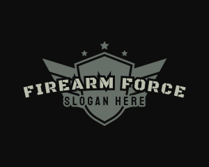 Military Army Shield logo design