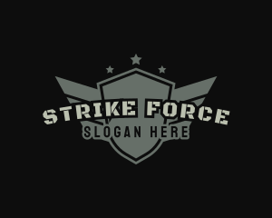 Military Army Shield logo design