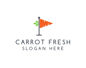 Vegetable Carrot Flag logo