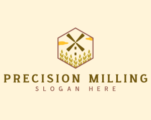 Windmill Field Grain logo design