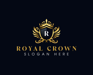 Royal Wings Crown logo design