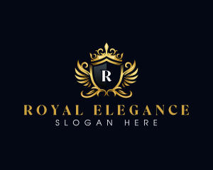 Royal Wings Crown logo design