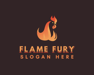 Flame Chicken Grill logo design