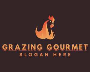 Flame Chicken Grill logo design