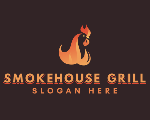 Flame Chicken Grill logo design