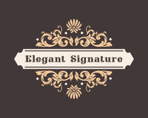 Elegant Luxury Floral Ornament logo design