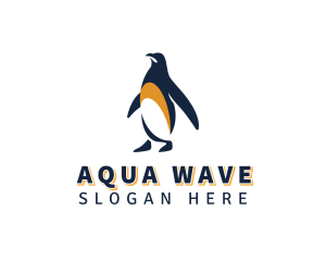 Penguin Bird Animal logo design