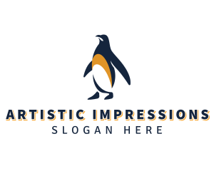 Penguin Bird Animal logo design