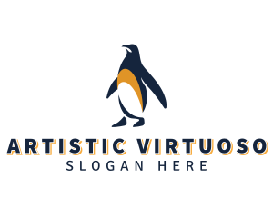 Penguin Bird Animal logo design