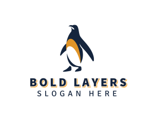 Penguin Bird Animal logo design