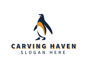 Penguin Bird Animal logo design