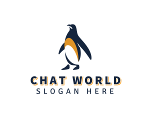 Penguin Bird Animal logo design