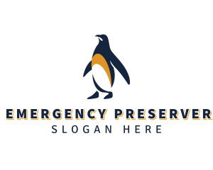 Penguin Bird Animal logo design