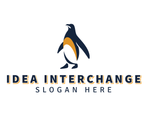 Penguin Bird Animal logo design