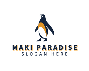 Penguin Bird Animal logo design