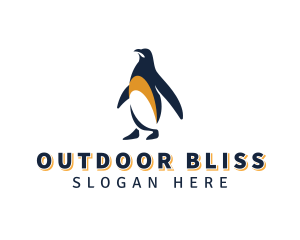 Penguin Bird Animal logo design