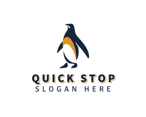 Penguin Bird Animal logo design