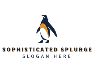 Penguin Bird Animal logo design