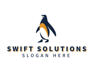 Penguin Bird Animal logo design