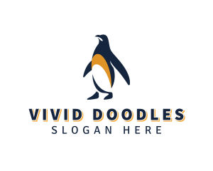 Penguin Bird Animal logo design