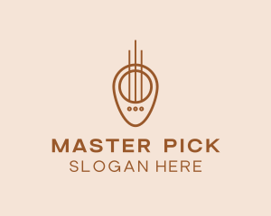 Guitar Strings Pick logo design