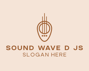 Guitar Strings Pick logo design