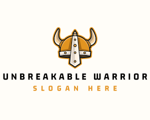 Viking Helmet Warrior logo design