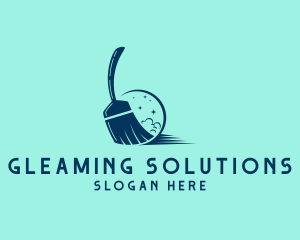 Cleaning Broom Chores logo design