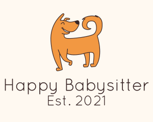 Adorable Happy Dog logo design