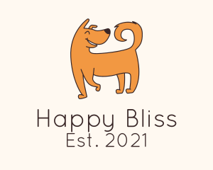 Adorable Happy Dog logo design