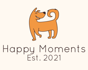 Adorable Happy Dog logo design