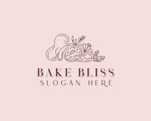 Donut Baking Baker logo design