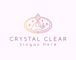 Sparkling Crystal Gem logo design