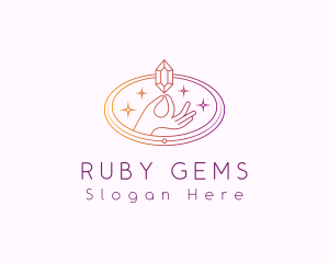 Sparkling Crystal Gem logo design