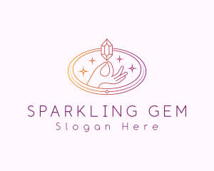 Sparkling Crystal Gem logo design