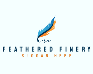 Writing Pen Feather logo