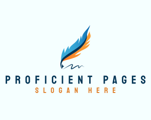 Writing Pen Feather logo