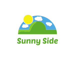 Sun Clouds Nature logo design