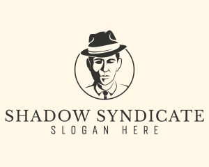 Noir Detective Silhouette logo design