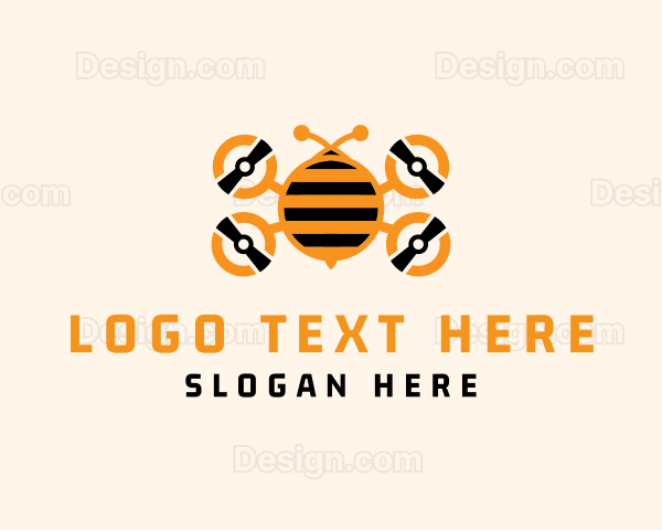 Bee Drone Insect Logo