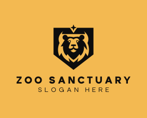 Wildlife Bear Shield logo design