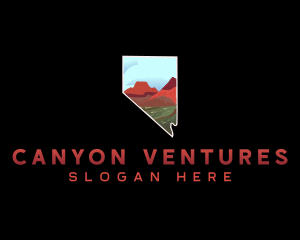 Nevada Red Rock Canyon Nature logo design