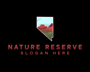 Nevada Red Rock Canyon Nature logo design