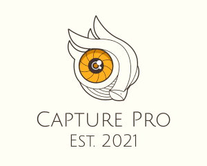 Owl Eye Camera Lens  logo design