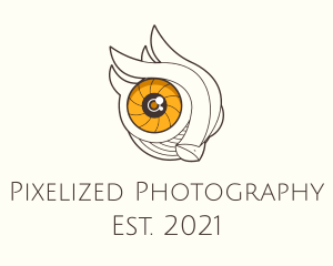 Owl Eye Camera Lens  logo design