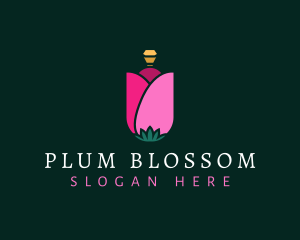 Floral Perfume Bottle logo design