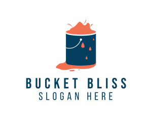 Paint Bucket Home Painting logo design