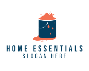 Paint Bucket Home Painting logo design