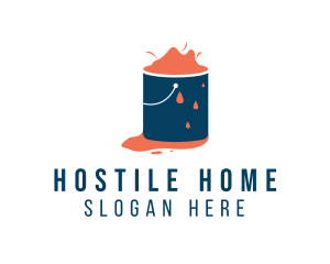 Paint Bucket Home Painting logo design